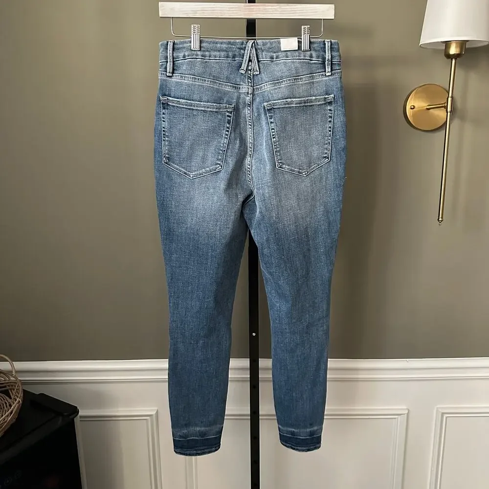 GOOD AMERICAN Good Waist Chew Hem Skinny Jeans 12 NWOT - Picture 4 of 7